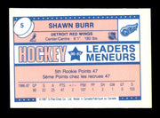 Shawn Burr Autographed 1987-88 O-Pee-Chee Minis Card #5 Detroit Red Wings SKU #251739