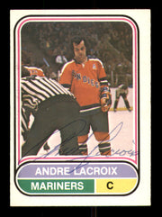 Andre Lacroix Autographed 1975-76 O-Pee-Chee WHA Card #10 San Diego Mariners SKU #251753