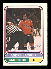 Andre Lacroix Autographed 1975-76 O-Pee-Chee WHA Card #10 San Diego Mariners SKU #251755