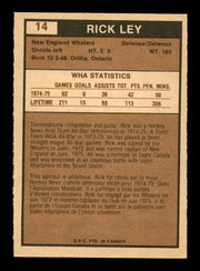 Rick Ley Autographed 1975-76 O-Pee-Chee WHA Card #14 New England Whalers SKU #251757
