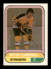 Bryan Campbell Autographed 1975-76 O-Pee-Chee WHA Card #31 Cincinnati Stingers "To John" (Signed on Back) SKU #251771