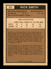 Rick Smith Autographed 1975-76 O-Pee-Chee WHA Card #41 Minnesota Fighting Saints SKU #251777