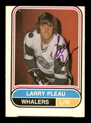 Larry Pleau Autographed 1975-76 O-Pee-Chee WHA Card #56 New England Whalers SKU #251782