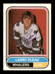 Larry Pleau Autographed 1975-76 O-Pee-Chee WHA Card #56 New England Whalers SKU #251783