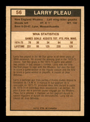 Larry Pleau Autographed 1975-76 O-Pee-Chee WHA Card #56 New England Whalers SKU #251785