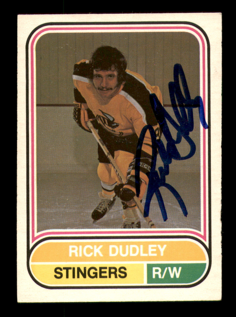 Rick Dudley Autographed 1975-76 O-Pee-Chee WHA Card #58 Cincinnati Stingers SKU #251787
