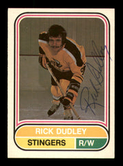 Rick Dudley Autographed 1975-76 O-Pee-Chee WHA Card #58 Cincinnati Stingers SKU #251790