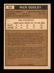 Rick Dudley Autographed 1975-76 O-Pee-Chee WHA Card #58 Cincinnati Stingers SKU #251790