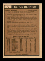 Serge Bernier Autographed 1975-76 O-Pee-Chee WHA Card #70 Quebec Nordiques SKU #251798