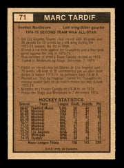 Marc Tardif Autographed 1975-76 O-Pee-Chee WHA Card #71 Quebec Nordiques SKU #251801