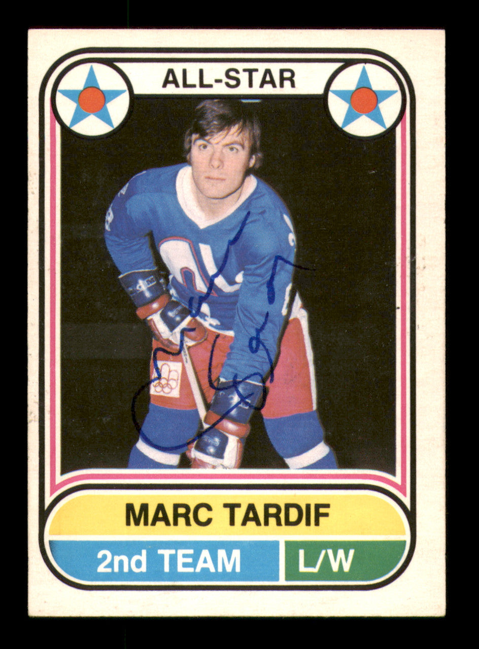 Marc Tardif Autographed 1975-76 O-Pee-Chee WHA Card #71 Quebec Nordiques SKU #251802