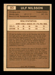 Ulf Nilsson Autographed 1975-76 O-Pee-Chee WHA Card #83 Winnipeg Jets SKU #251818