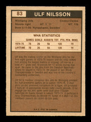 Ulf Nilsson Autographed 1975-76 O-Pee-Chee WHA Card #83 Winnipeg Jets SKU #251819
