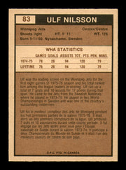 Ulf Nilsson Autographed 1975-76 O-Pee-Chee WHA Card #83 Winnipeg Jets SKU #251822