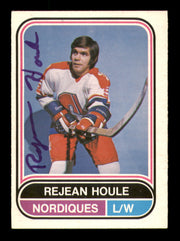 Rejean Houle Autographed 1975-76 O-Pee-Chee WHA Card #84 Quebec Nordiques SKU #251824