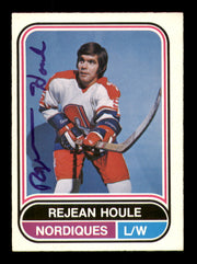 Rejean Houle Autographed 1975-76 O-Pee-Chee WHA Card #84 Quebec Nordiques SKU #251827