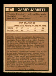 Gary Jarrett Autographed 1975-76 O-Pee-Chee WHA Card #87 Cleveland Crusaders SKU #251830
