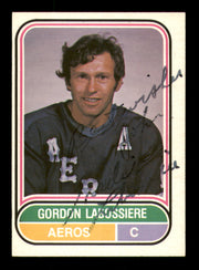 Gordon Labossiere Autographed 1975-76 O-Pee-Chee WHA Card #89 Houston Aeros "Best Wishes John" SKU #251832