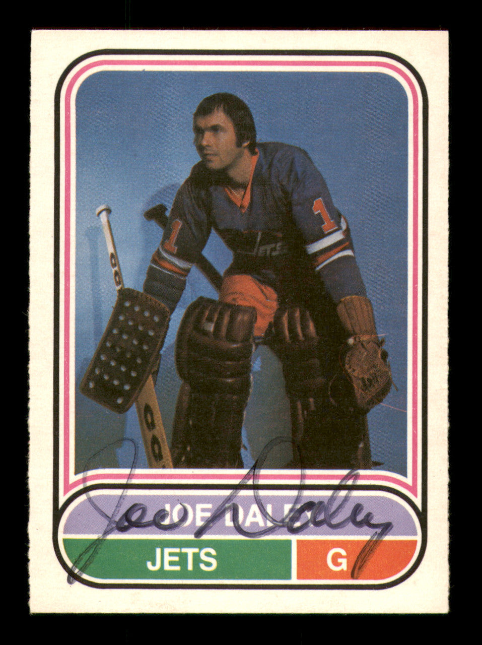 Joe Daley Autographed 1975-76 O-Pee-Chee WHA Card #101 Winnipeg Jets SKU #251839