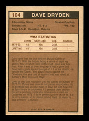 Dave Dryden Autographed 1975-76 O-Pee-Chee WHA Card #104 Edmonton Oilers SKU #251845