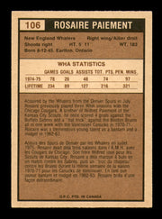 Rosaire Paiement Autographed 1975-76 O-Pee-Chee WHA Card #106 Hartford Whalers SKU #251849