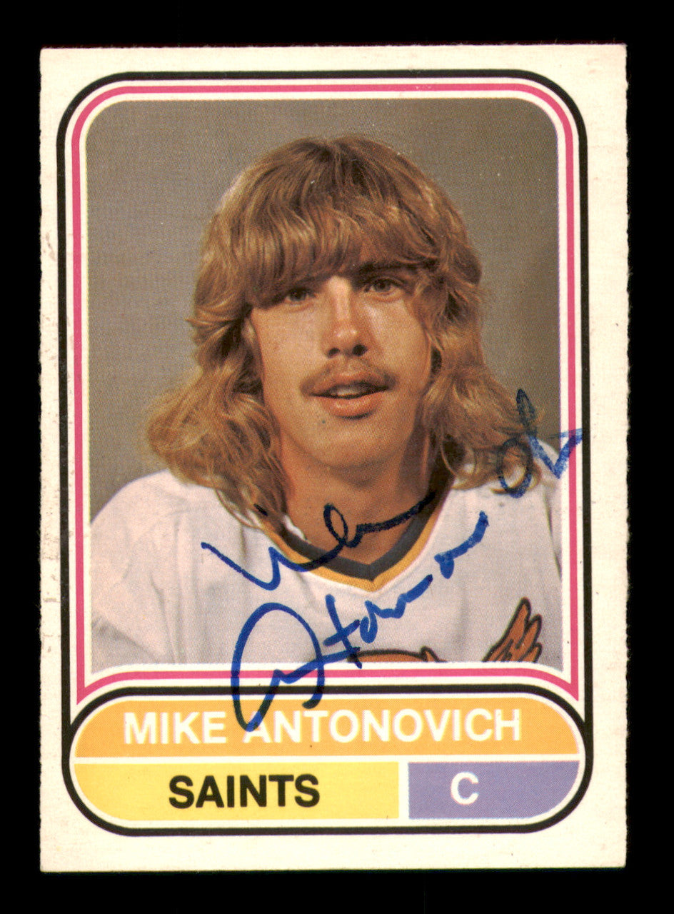 Mike Antonovich Autographed 1975-76 O-Pee-Chee WHA Card #111 Minnesota Fighting Saints SKU #251857