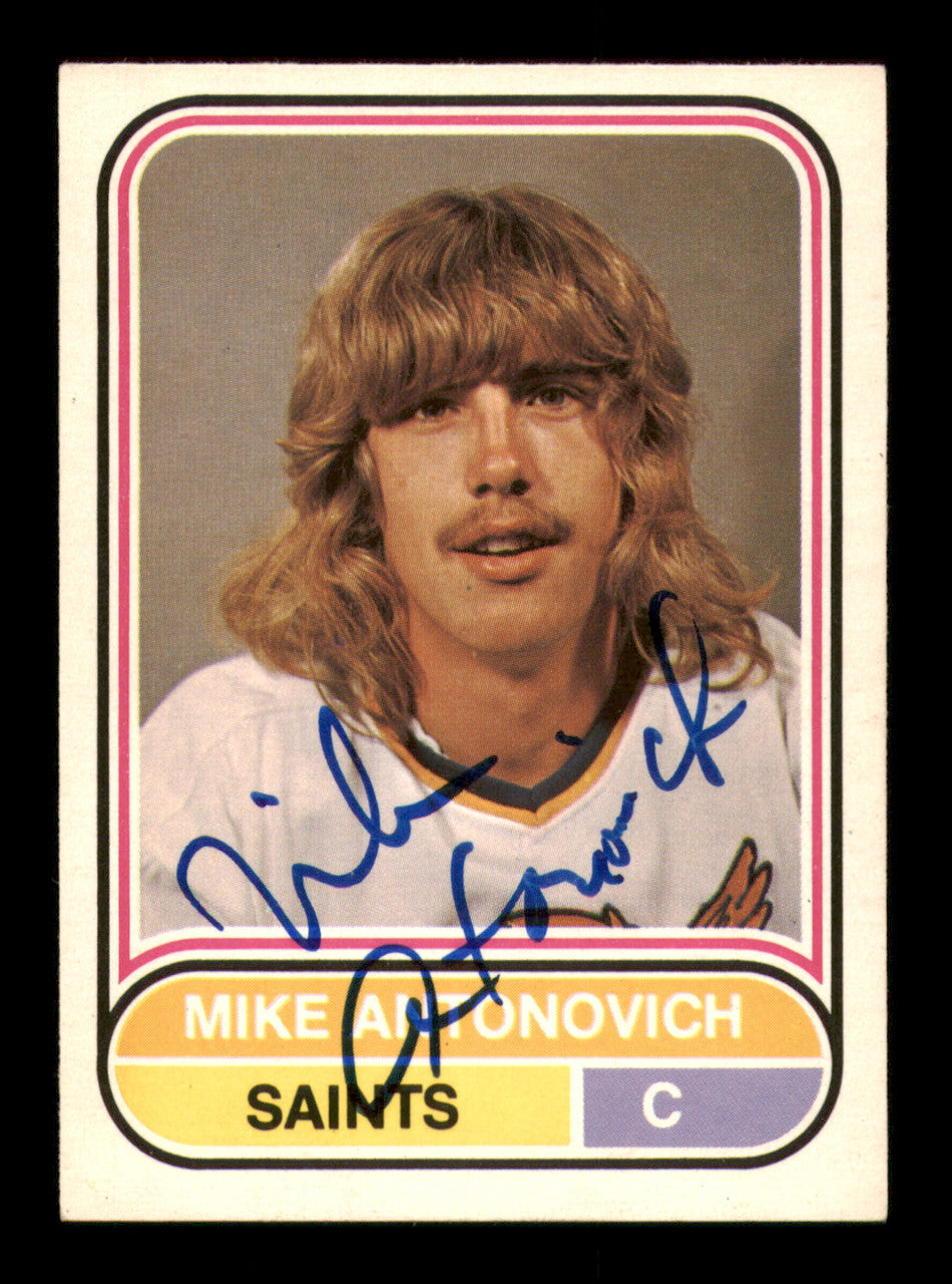 Mike Antonovich Autographed 1975-76 O-Pee-Chee WHA Card #111 Minnesota Fighting Saints SKU #251859
