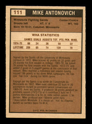 Mike Antonovich Autographed 1975-76 O-Pee-Chee WHA Card #111 Minnesota Fighting Saints SKU #251860