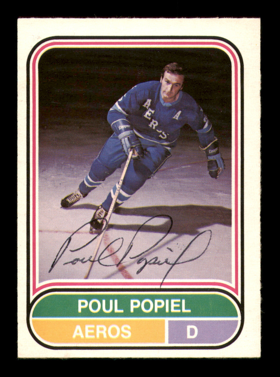 Poul Popiel Autographed 1975-76 O-Pee-Chee WHA Card #120 Houston Aeros SKU #251866