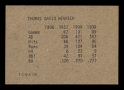 Tom Tommy Henrich Autographed 1974 TCMA 1936-39 Yankee Dynasty Card New York Yankees "To Don" SKU #251881