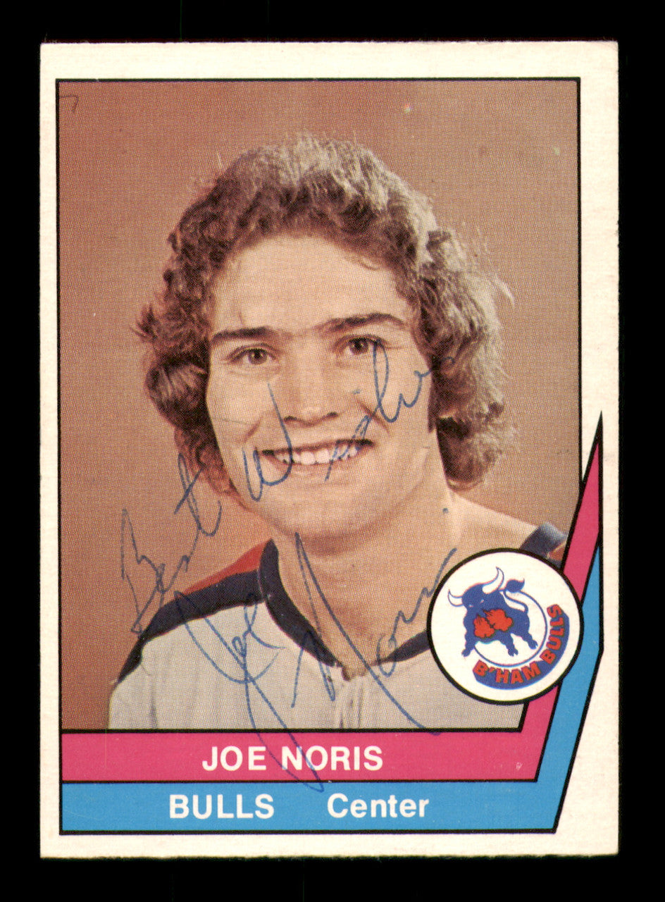 Joe Noris Autographed 1977-78 O-Pee-Chee WHA Card #5 Birmingham Bulls "Best Wishes" SKU #251891