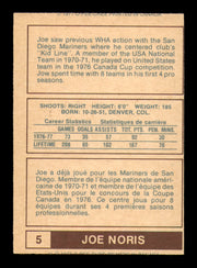 Joe Noris Autographed 1977-78 O-Pee-Chee WHA Card #5 Birmingham Bulls "Best Wishes" SKU #251891