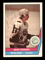 Mike Rogers Autographed 1977-78 O-Pee-Chee WHA Card #17 New England Whalers SKU #251893