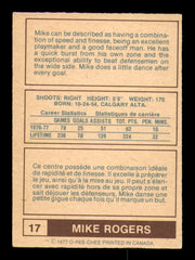 Mike Rogers Autographed 1977-78 O-Pee-Chee WHA Card #17 New England Whalers SKU #251893