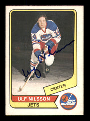 Ulf Nilsson Autographed 1976-77 O-Pee-Chee WHA Card #9 Winnipeg Jets SKU #251900