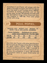 Poul Popiel Autographed 1976-77 O-Pee-Chee WHA Card #27 Houston Aeros SKU #251907
