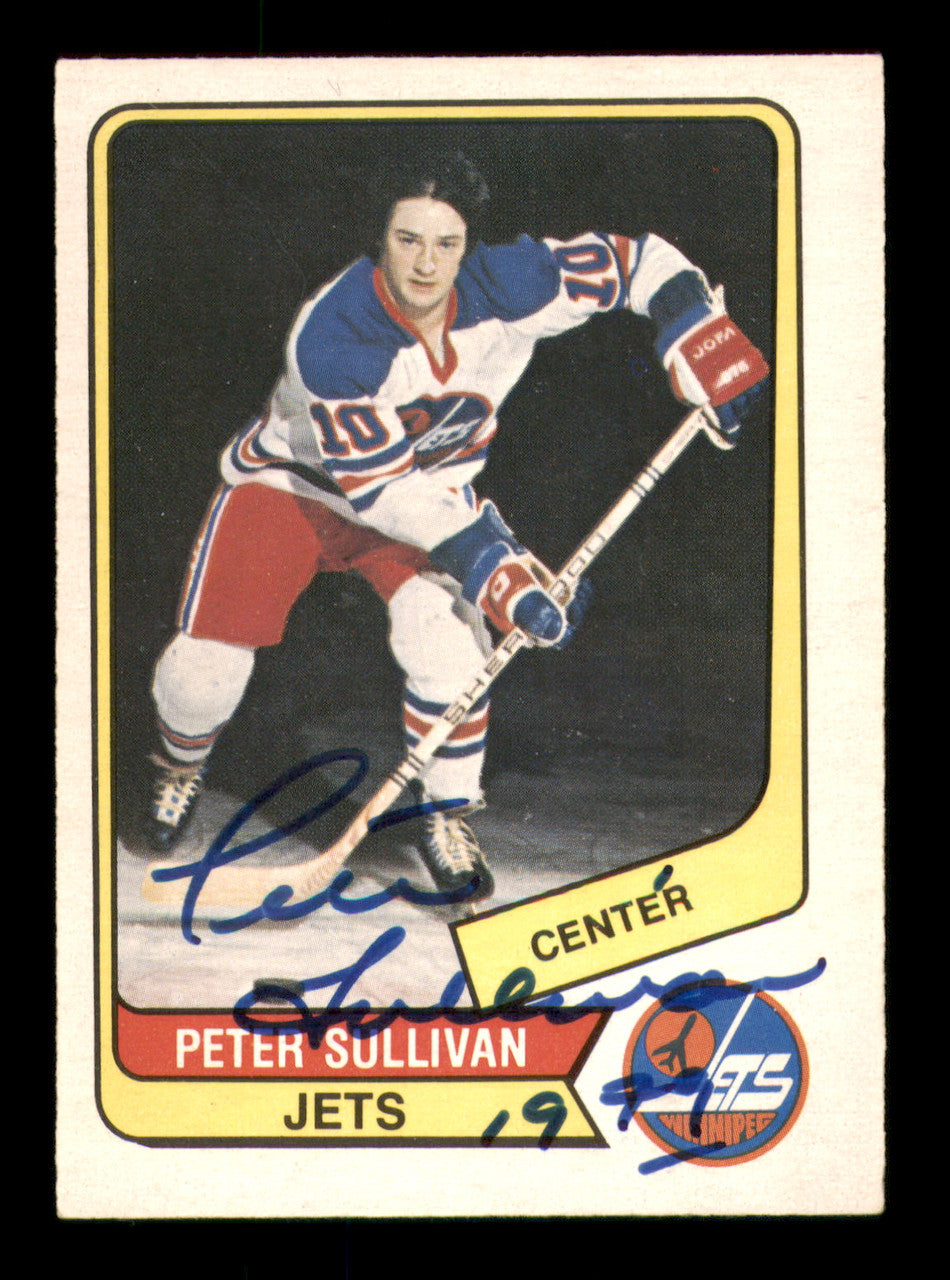 Peter Sullivan Autographed 1976-77 O-Pee-Chee WHA Card #42 Winnipeg Jets SKU #251911