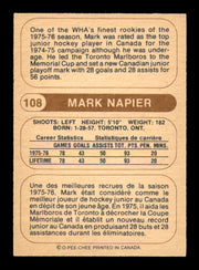 Mark Napier Autographed 1976-77 O-Pee-Chee WHA Card #108 Birmingham Bulls SKU #251921