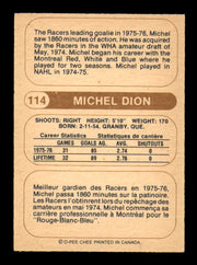 Michel Dion Autographed 1976-77 O-Pee-Chee WHA Card #114 Indianapolis Racers SKU #251923