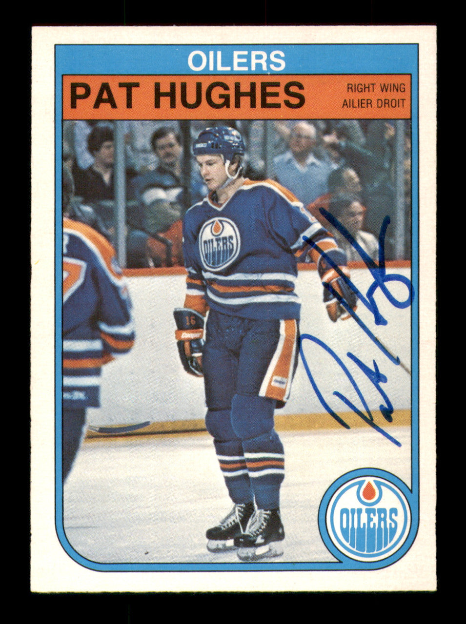 Pat Hughes Autographed 1982-83 O-Pee-Chee Card #109 Edmonton Oilers SKU #251928