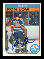 Ron Low Autographed 1982-83 O-Pee-Chee Card #112 Edmonton Oilers SKU #251929