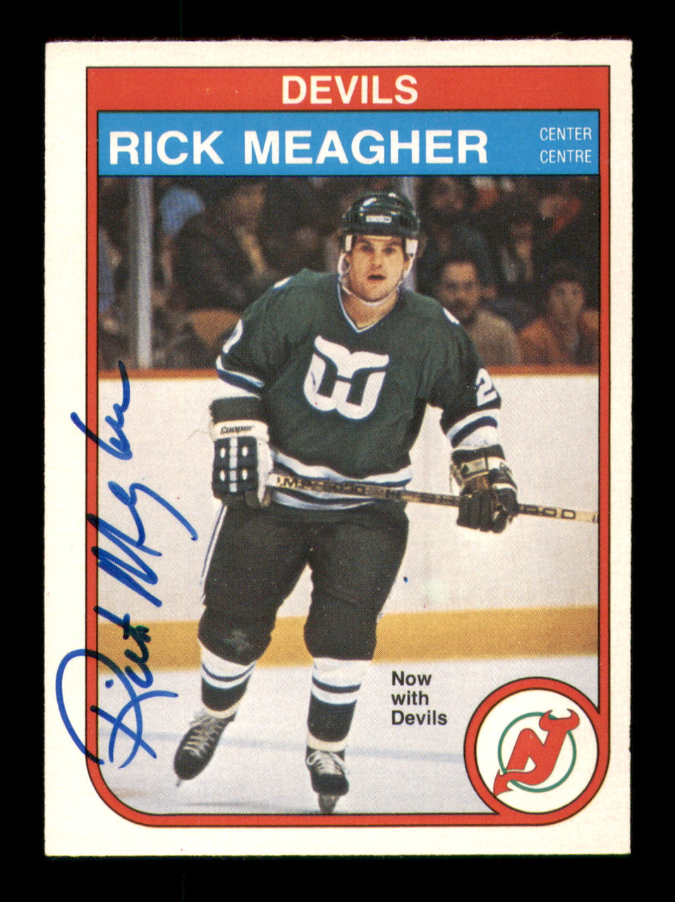 Rick Meagher Autographed 1982-83 O-Pee-Chee Card #144 New Jersey Devils SKU #251933