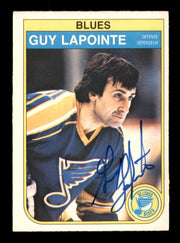Guy Lapointe Autographed 1982-83 O-Pee-Chee Card #305 St. Louis Blues SKU #251937