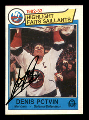 Denis Potvin Autographed 1983-84 O-Pee-Chee Card #2 New York Islanders SKU #251939