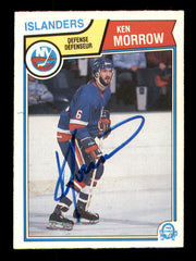 Ken Morrow Autographed 1983-84 O-Pee-Chee Card #13 New York Islanders SKU #251945