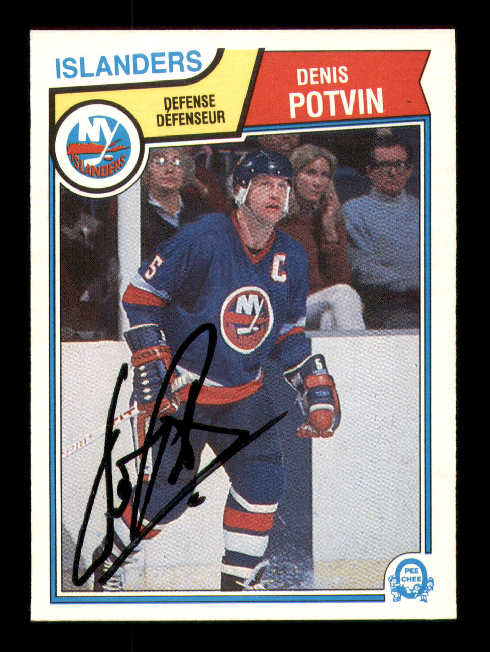 Denis Potvin Autographed 1983-84 O-Pee-Chee Card #16 New York Islanders SKU #251946