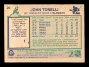 John Tonelli Autographed 1983-84 O-Pee-Chee Card #20 New York Islanders SKU #251949