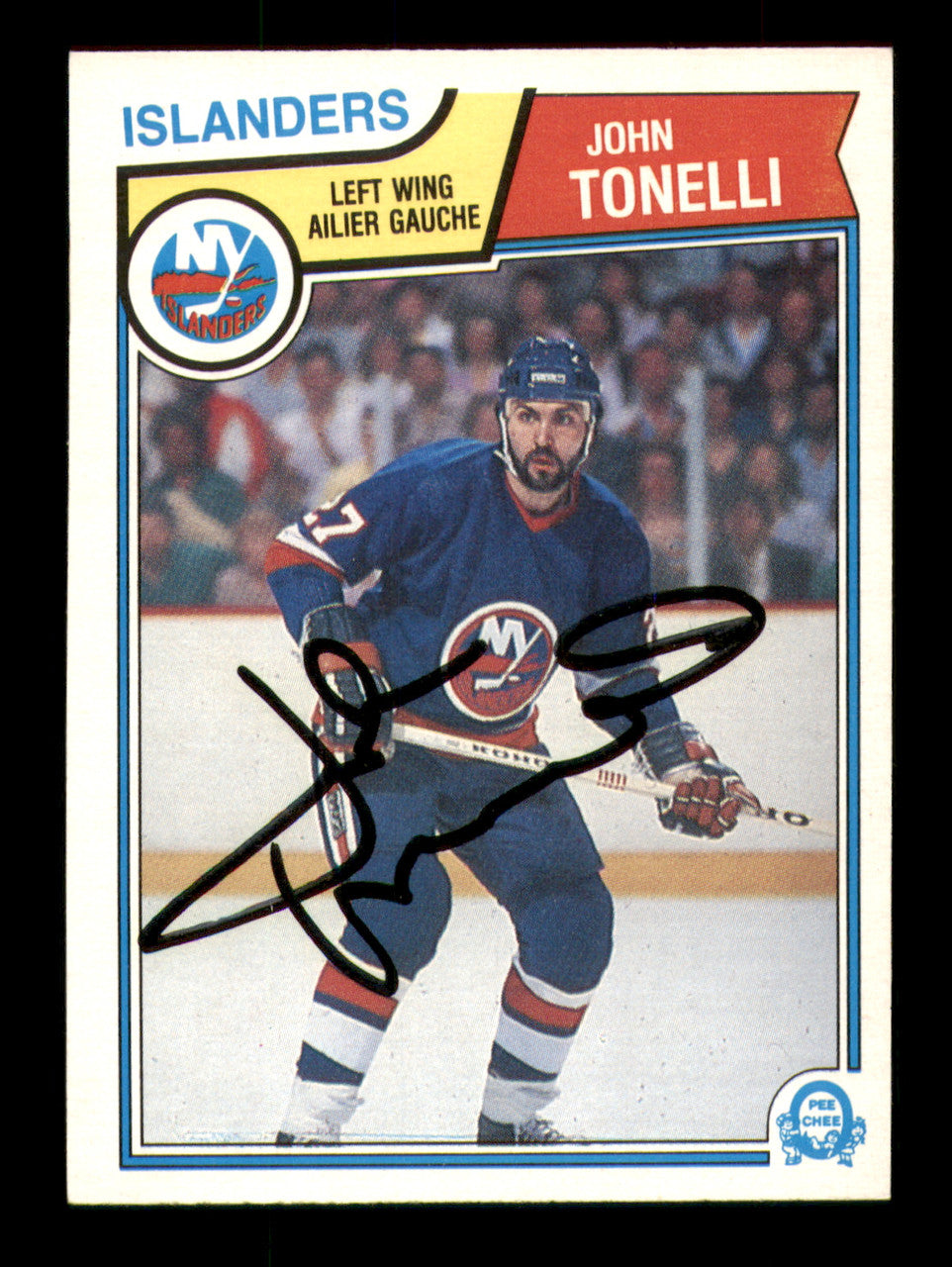 John Tonelli Autographed 1983-84 O-Pee-Chee Card #20 New York Islanders SKU #251950