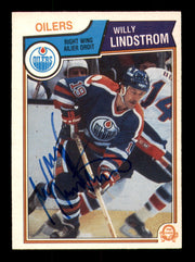 Willy Lindstrom Autographed 1983-84 O-Pee-Chee Card #35 Edmonton Oilers SKU #251953
