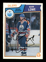 Kevin Lowe Autographed 1983-84 O-Pee-Chee Card #37 Edmonton Oilers SKU #251955